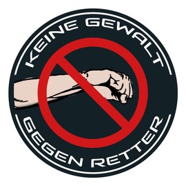 Finest Folia Set of 2 Car Stickers, Keine Gewalt gegen Retter Sticker, Vehicle, Car Sticker, Fire Brigade, Emergency Doctor, Paramedic, Emergency Service, R098 (R098-01)