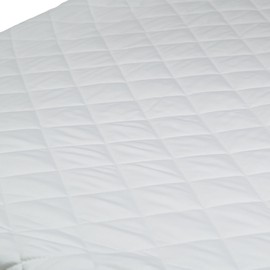 Beautyrest Black Luxury Fitted Baby Crib Mattress Pad Cover | Waterproof | 52” x 28” | Machine Washable, Bright White