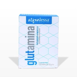 Glutamina en Polvo Con L-Glutamina, Gluconato de Zinc, Vitamina C y Vitamina A, 10 Sobres de 10 g                                                     