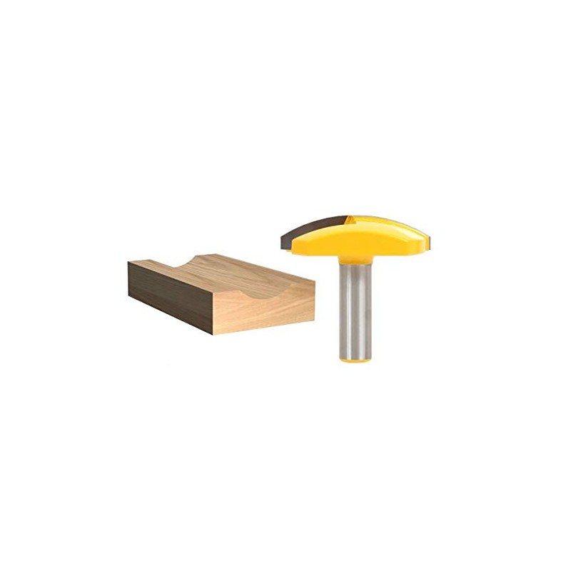 2-3/4 Inch Diameter Horizontal Crown Router Bit 1/2-Inch Shank Router