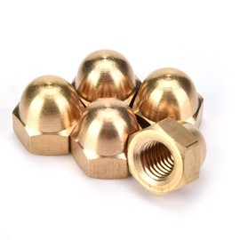 10pcs M8 Acorn Hex Nut Brass Female Threaded Bolt Cover Cap Nuts for Vehicle Fixing Protection Indoor Outdoor