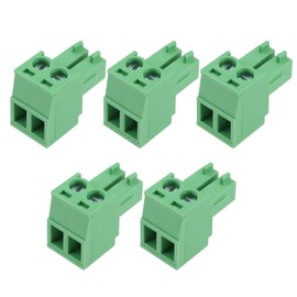 Create idea 5Pcs 3.81mm Pitch Pluggable PCB Connector Plug Replacement Part NCE Power Plug 2 Pin Terminal Blocks Pluggable Connectors Suitable for PowerCab Connection Board(PCP), DIY