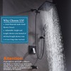 SUNZOE Shower Faucet Set with Tub Spout Matte Black 10