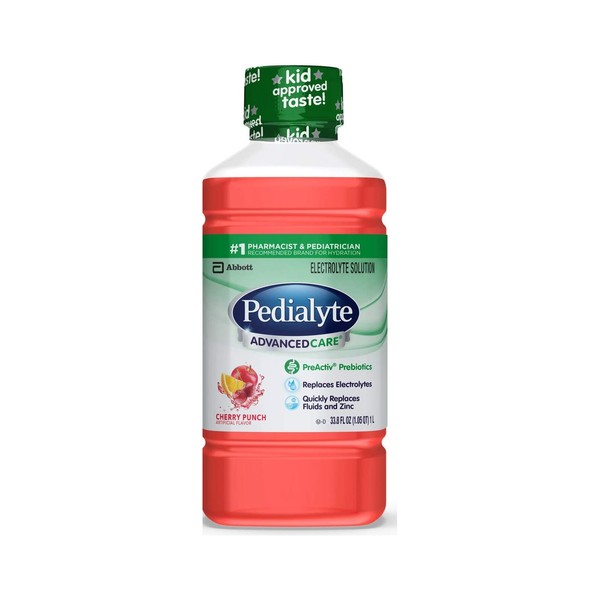 Pedialyte AdvancedCare Electrolyte Rehydration Solution Cherry Punch 1 L