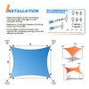 TANG 20'x20' Sun Shade Sail Rectangle Sunshade Canopy UV Block