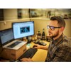 MAGID Y50 Safety Glasses for Construction | Black Frame —
