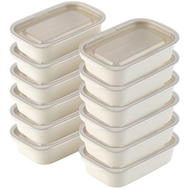 Inomata-k 9463 Bento Box, Easy to Wash Bento Box, 9.5 fl oz (270 ml), Set of 2, 6P, Light Gray, Made in Japan, Storage Container, Range, Stylish, Simple,