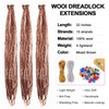 22 Inch Wool Double Ended Dreadlock Extensions,15 Strands DE Ends