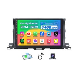 Jingelsye 2+64GB Car Radio for Toyota Highlander 2014-2019 with CarPlay Android Auto: 5...
