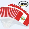 Anley Peru Mini Flag 12 Pack - Hand Held Small