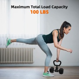 Dumbbell to Barbell Converter Bar - Heavy Duty 200LB Capacity, Adjustable Home Gym Barbell Dumbbells Converter for Squats, Bench Press, Curls