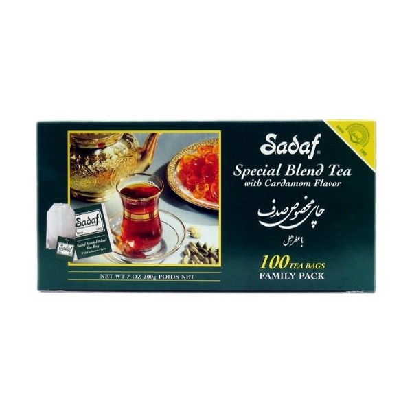 Sadaf Special Blnd Tea Cardamom, 100-Count (Pack of 2)