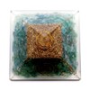 Gold Stone Orgonite Pyramid Spiritual Goods with Natural Stone, Crystal