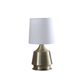 ORE International 14-Inch Ellis Antique Brass Metal Table Lamp