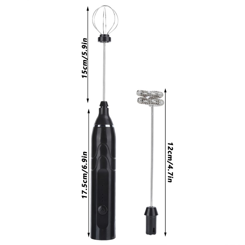 Electric Milk Frother USB Charging 3 Speeds Egg Beater Handheld