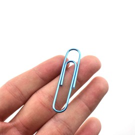 HAHIYO Paper Clips Large 2 inches (50mm) Length Blue Paperclips Vinyl Coated Prevent Scratching Tearing The Pages Sturdy for Bookmark Organize Home Office School 80 Pack