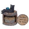 Pine Ridge Black Bear Coasters- Coaster Set for Kitchen, Den,