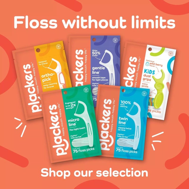 300 CT Plackers Micro Mint Dental Floss Tooth Picks Plastic