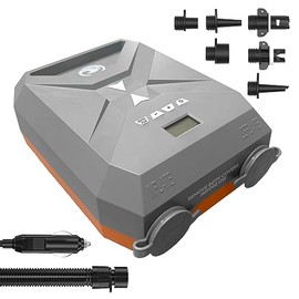 Lakesurf High Pressure Air Pump for Inflatable SUP, Rafts, Tubes - 20PSI Intelligent Dual Stage Inflation with Auto-Off and Deflation Mode