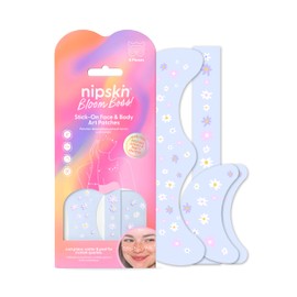 Nipskin Bloom Boss Stick-On Face & Body Art Patches – Matte Floral Stickers for Cheeks, Arms & Collarbone – Waterproof Face Tattoos – 4 Pieces