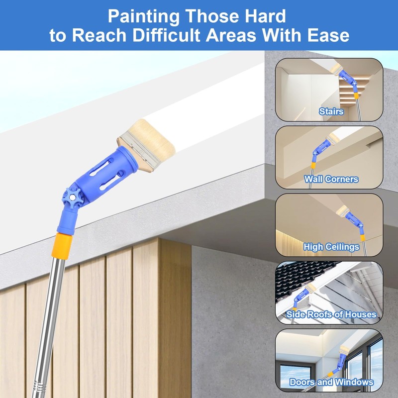 Multiangle Paint Brush Extender Holder Extendable Paint Brush, Universal Paint