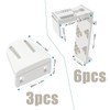 SWTYExt Pack of 6 Clamp Supports for Double Roller Blind