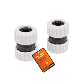 Mivos 2 x Hose Coupling for 3/4 Inch (19 mm) Hoses, Made from 90% Recycled Plastic, Hose Repair Connector for 3/4 Inch Water Hoses, Made in EU
