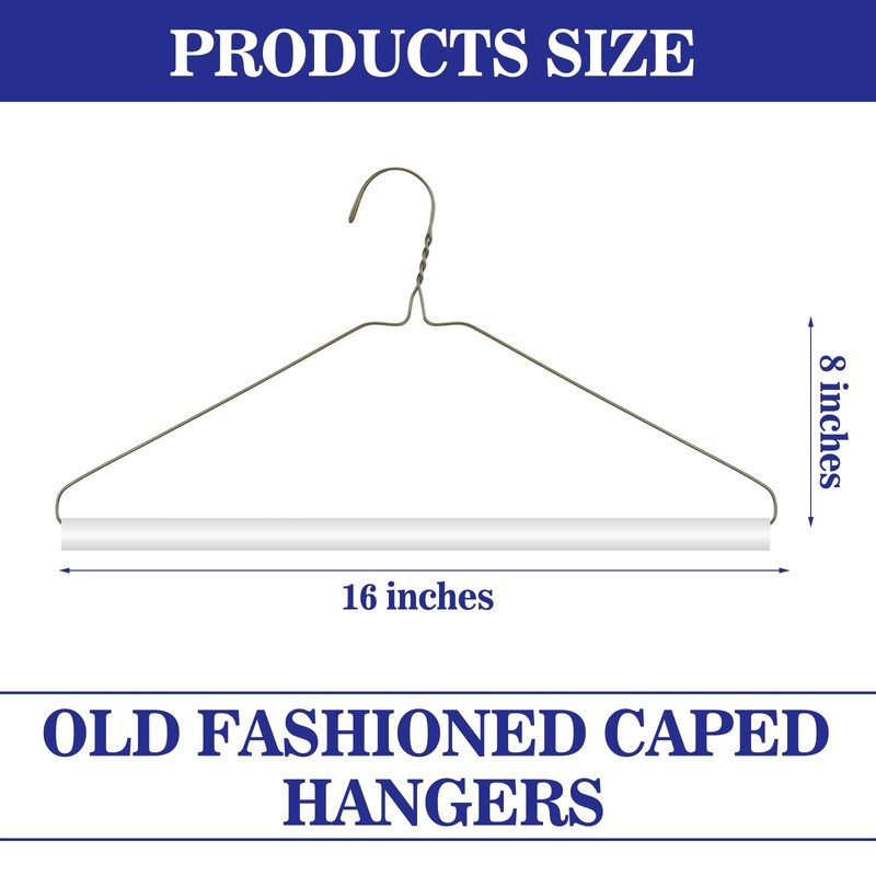 Yuntau 100 Pcs Dry Cleaner Hangers Bulk with Tubes 16"
