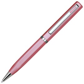 Lanier Pink Elica Ballpoint Pen - Pink Accents and Shiny Chrome Ring & Parts with Medium Tip 0.7mm Cross Style Refill