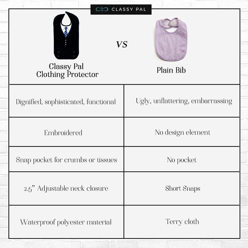 Classy Pal, Adult Bibs for Men, Dress ‘n Dine™ Clothing