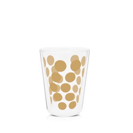Zak ! Designs Dot Dot doppelwand Glas 35 cl & Löffel 4-er set gold