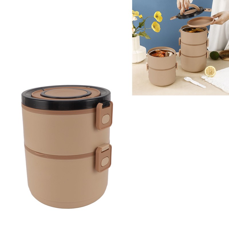 Stainless Steel Lunch Container Round Shape Lightweight Insulation Compact Lunch