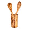 Utensil Holder Olive Wood Approx. Height 16 cm Cutlery Holder