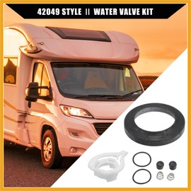 Partuto 42049 Water Valve Style II Kit for Aqua Magic Style II Permanent Toilets/Leak-Resistant RV Toilet Water Assembly Valve Kit / 1Set Replacement