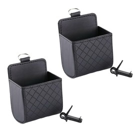 Senfu Car Accessory Storage Pocket, Car Storage Pocket, Car Storage Goods, Smartphone, Sunglasses, Easy Installation, Car Set of 2, Black