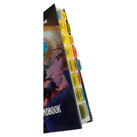 Book Tabs for The D&D Player’s Handbook (Dungeons & Dragons Core Rulebook) 2024 6th Edition. Laminated, Durable, Color-Coded Repositionable Tabs (Book not Inlcluded)