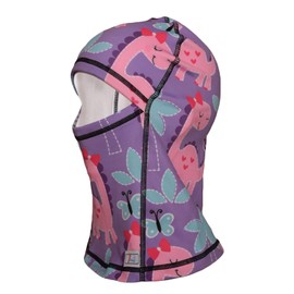7-Mi Kids Balaclava Ski Mask Windproof Winter Face Warmer Fleece Neck for Boys Girls Cold Weather Winter Sports Skiing,Running,Cycling,Purple,Giraffe