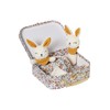 VERTBAUDET Retro Flower Rabbit + Rattle Comforter