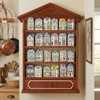 Vintage Wooden Spice Rack Village Style Display Shelf for 24