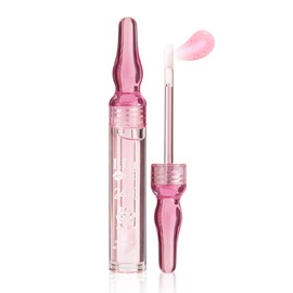 Pink Lip Serum, Magic Lip Gloss with Rose Extract, Hydrating Pink Lip Oil, Lip Plumper Extreme Volume, Pink Essence Lip Balm, Repair Lip Serum Long Lasting Moisture