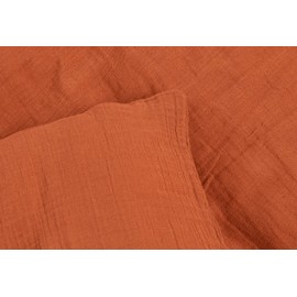 PINOLINO Muslin Bedding for Cot Beds, Red, 2-Piece, 630001-51, One Size