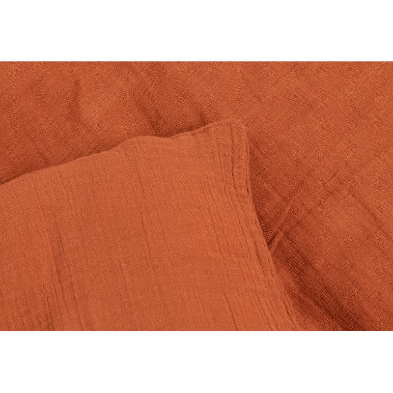 PINOLINO Muslin Bedding for Cot Beds, Red, 2-Piece, 630001-51, One