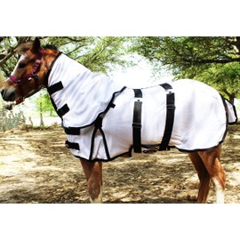 CHALLENGER 48" Miniature Weanling Donkey Pony Horse Foal FlySheet Summer Sheet White 51809