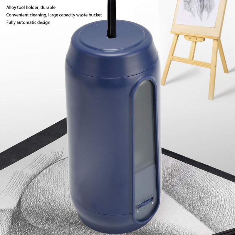 Electric Pencil Sharpener Full Automatic Dark Blue 2000mah Battery Rechargeable