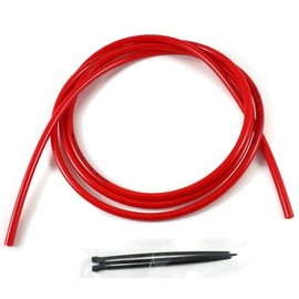 6'ft x 1/8" (3.2mm) ID x 1/4" OD Vinyl Small Carburetor Vent Hose Fuel Line Mx ATV Dirtbike Carb (Solid Bright Red)