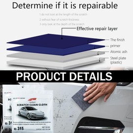 Miioto Car Scratch Remover Cloth, 4 Stück Nanosparkle Tuch, Nano Sparkle Tuch Auto Kratzer Original, Nanosparkle Tuch Original, Nano Sparkle Cloth, für Reparatur Von Leichten Kratzfarben
