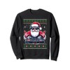 Santa Claus DJ Mixer Music Ugly Christmas Jumper Sweatshirt, black