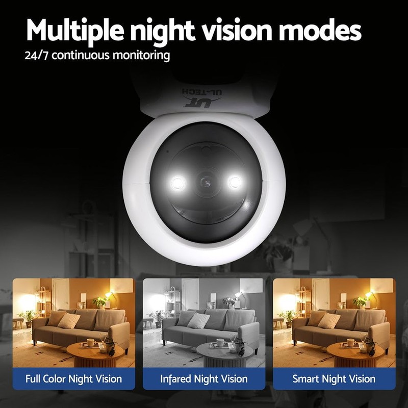 UL-tech 3MP IP Camera WiFi Baby Security Cameras PTZ Wireless