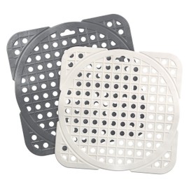 Fackelmann Spülbeckenmatte TECNO, Spülbeckeneinlage aus Kunststoff, zuschneidbarer Spülbeckenschutz (Farbe: Grau, Weiß - nicht frei wählbar), Menge: 1 Stück