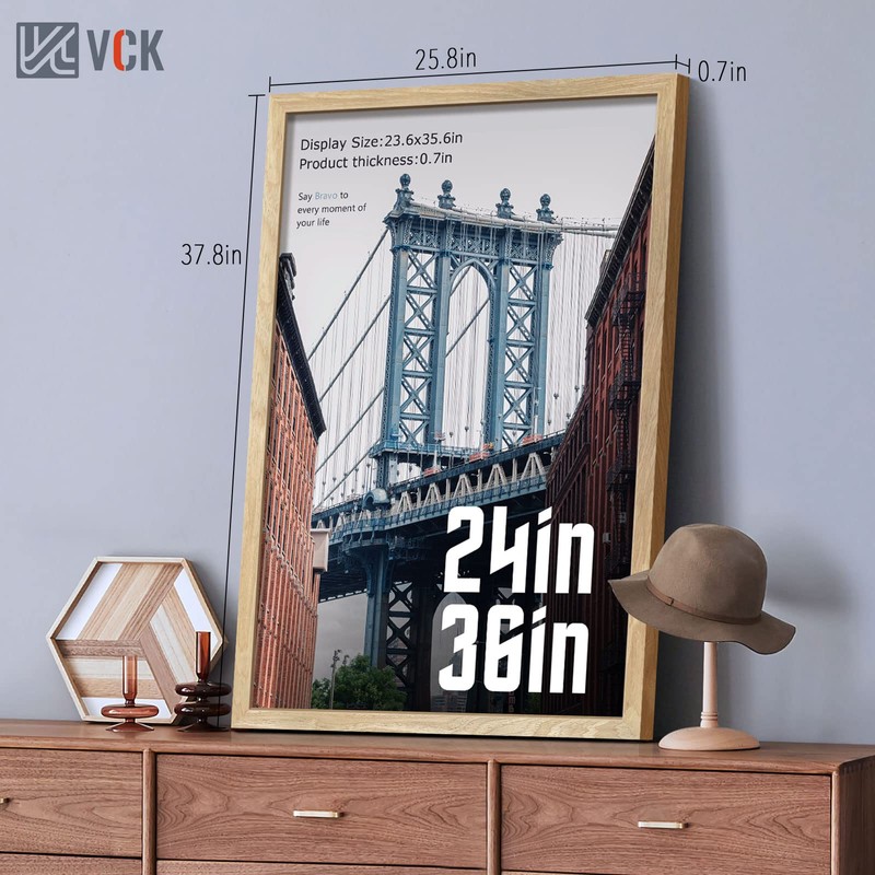 VCK 24x36 Poster Frame Set of 3 - Natural Solid